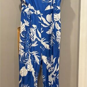 Panama Jack Blue Floral Jumpsuit